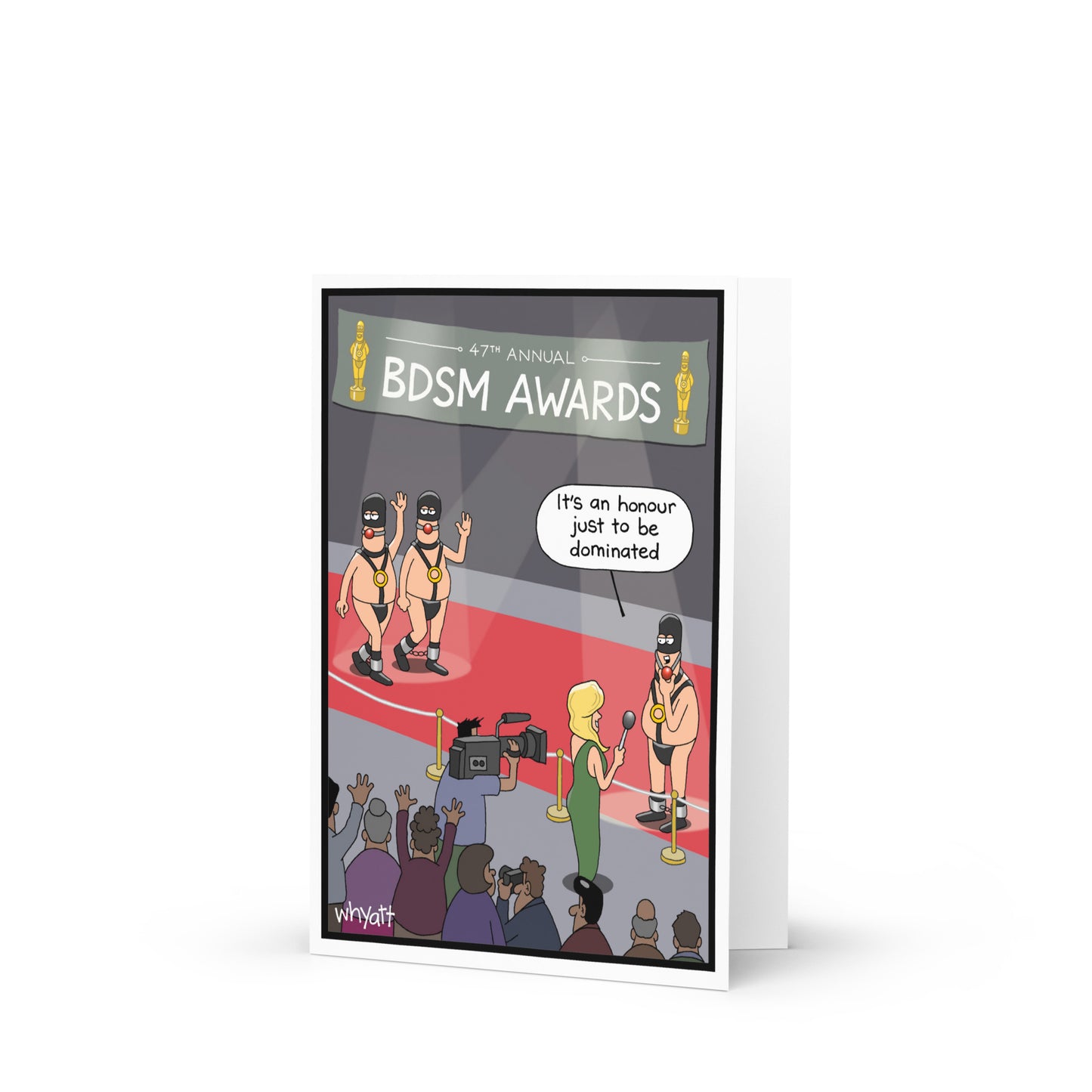 BDSM awards greeting card - Whyatt Cartoons