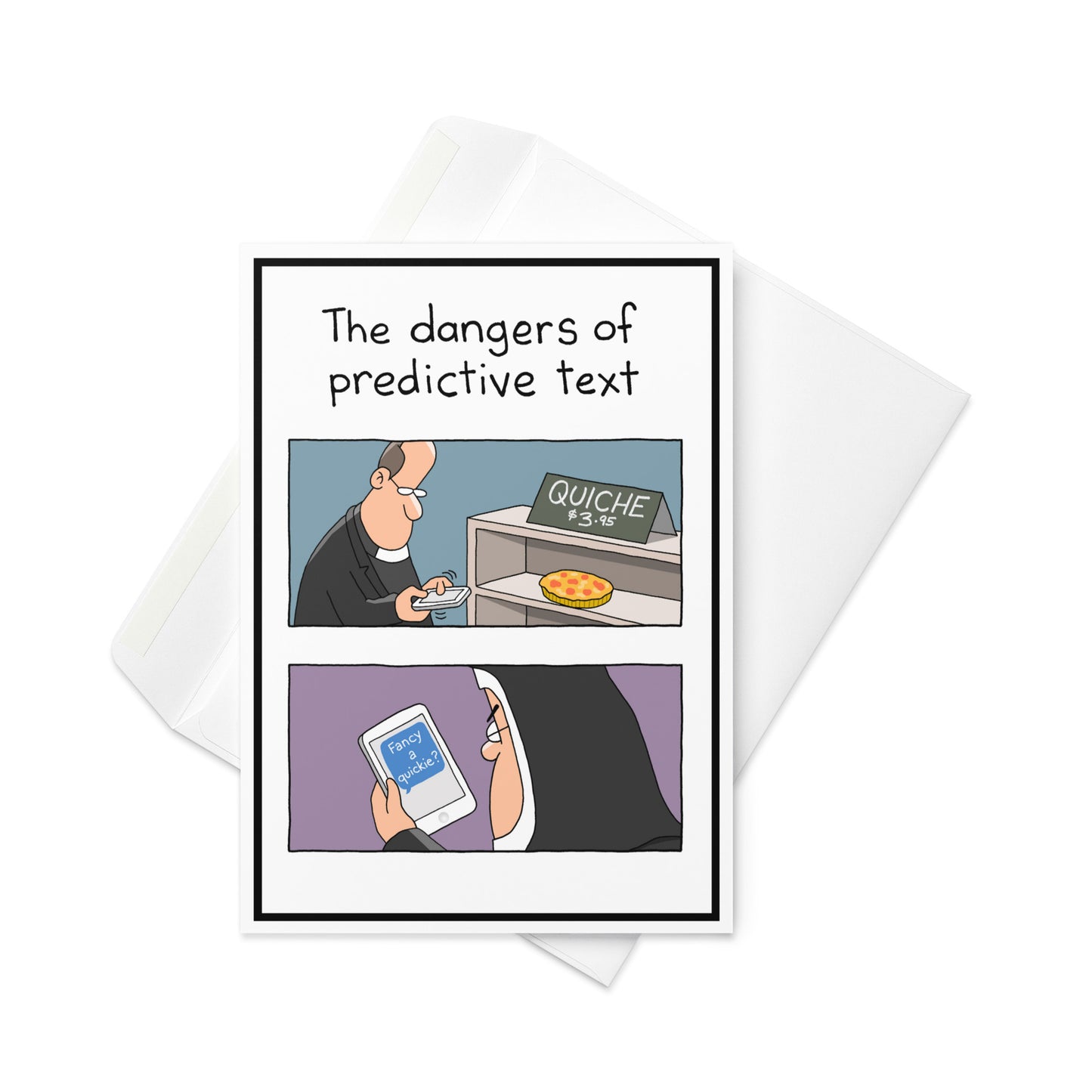 Predictive text greeting card - Whyatt Cartoons