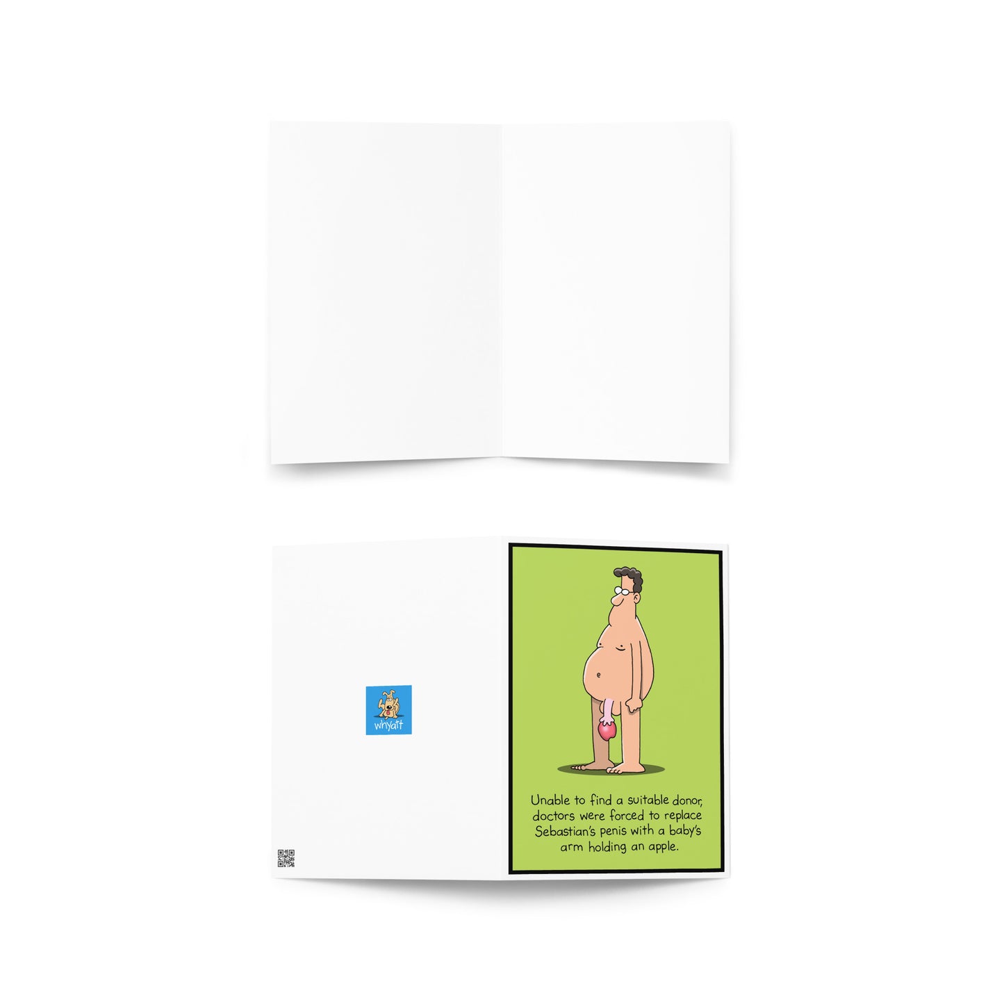 Suitable donor greeting card - Whyatt Cartoons