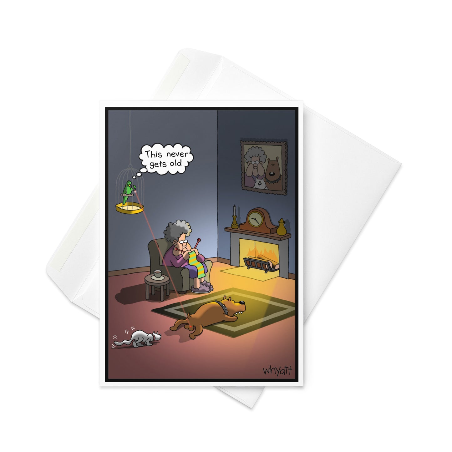 Never gets old greeting card - Whyatt Cartoons