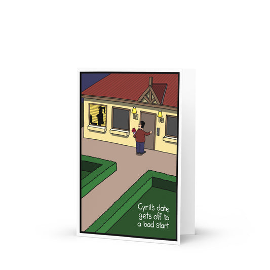 Off to a bad start greeting card - Whyatt Cartoons