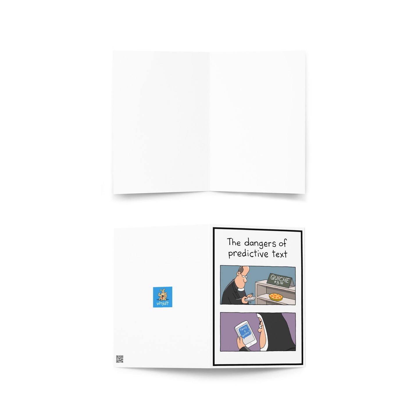Predictive text greeting card - Whyatt Cartoons