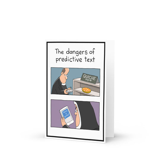 Predictive text greeting card - Whyatt Cartoons