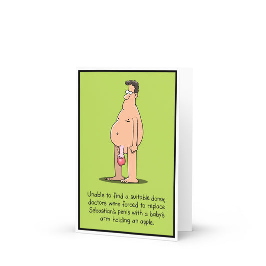 Suitable donor greeting card - Whyatt Cartoons