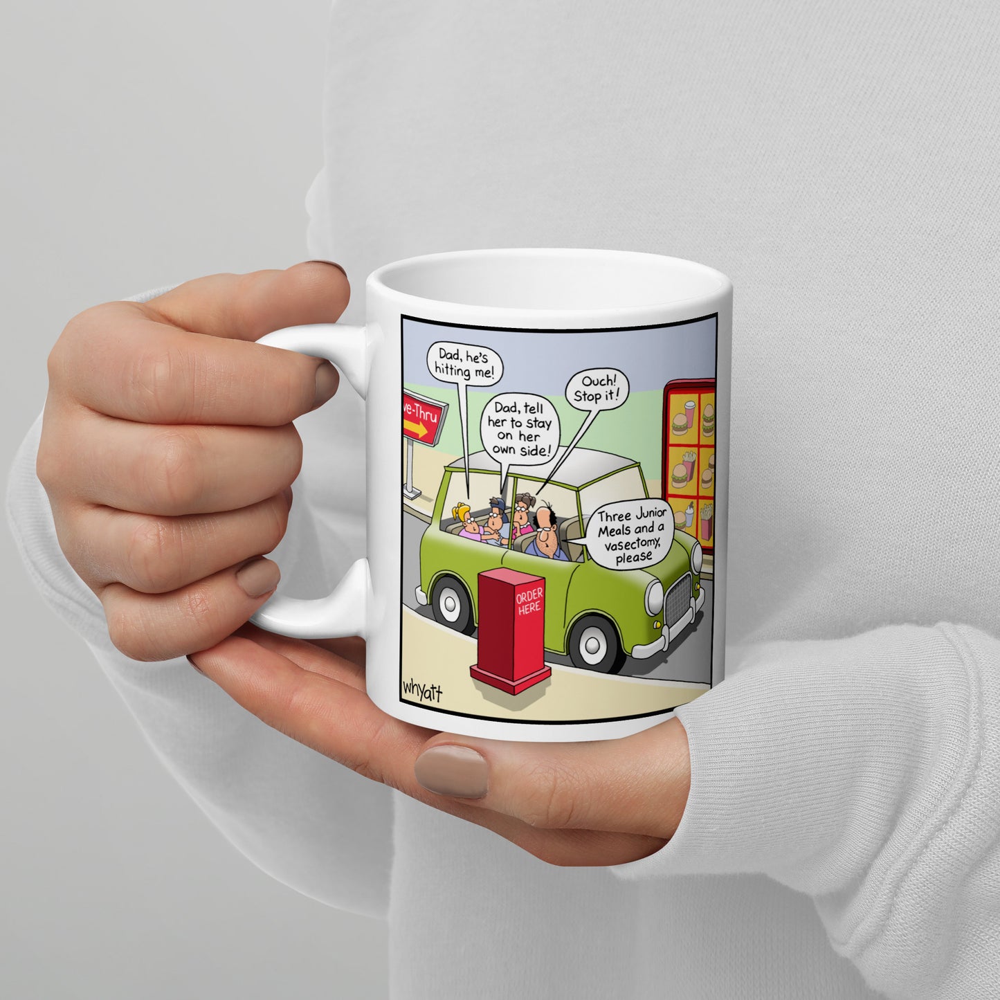 Drive-thru glossy mug